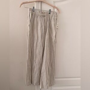 Tenshoppe Striped Linen Blend Pants